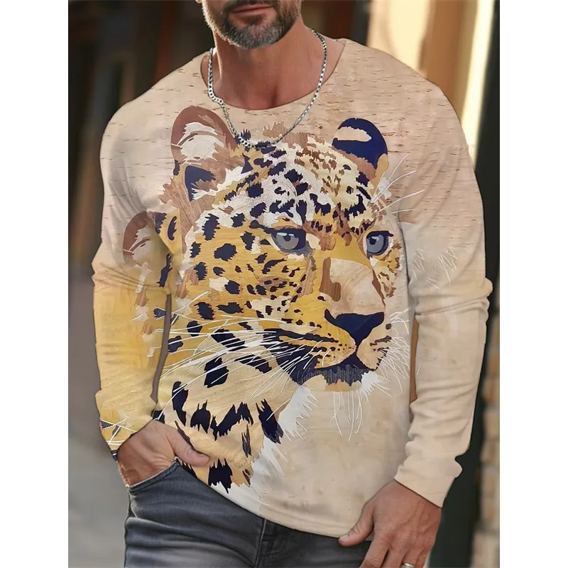 Mens Fashion Clothes - Мужская футболка с длинным рукавом, 3D-печать,