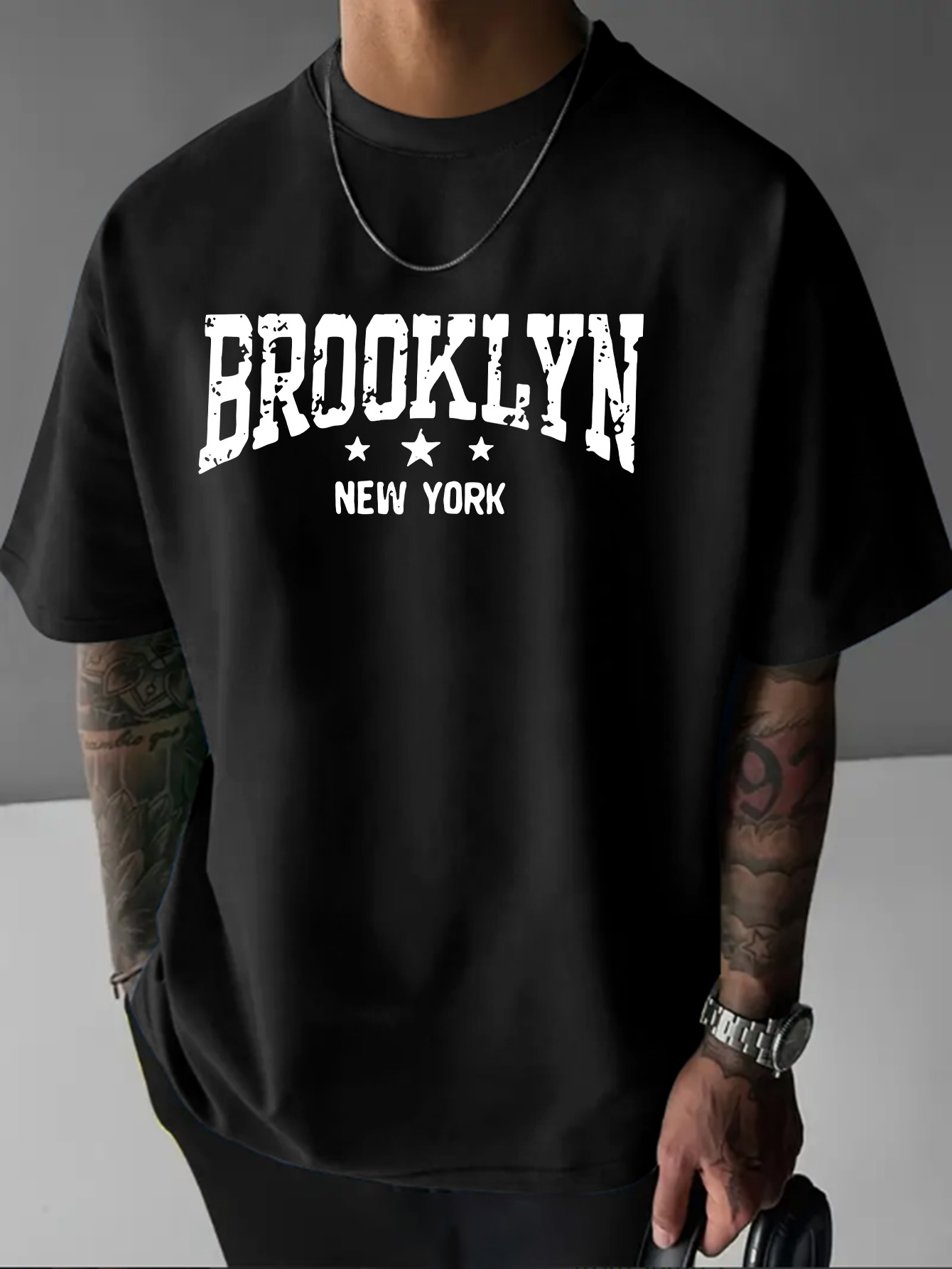Men'S Fashion New York - Мужская модная повседневная свободная футболка из