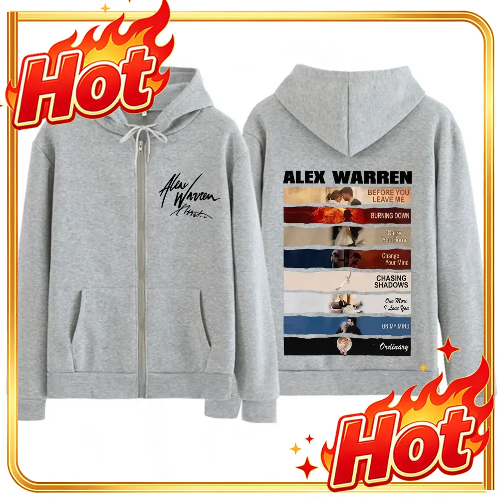 Mens Fashion Zip Up Hoodies - Худи на молнии с принтом «Тур