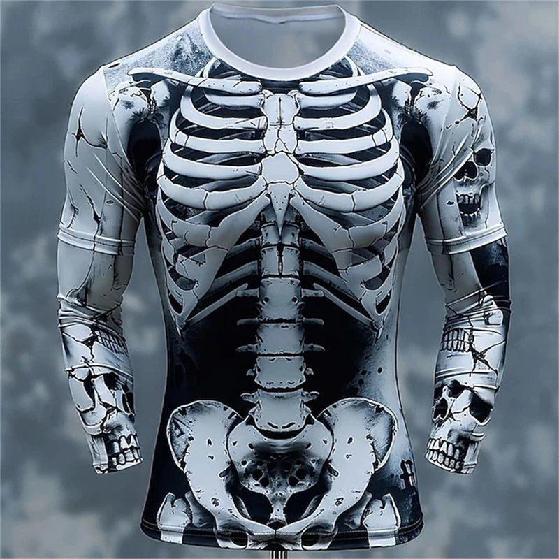 Men'S Fashion T Shirts - Футболка с 3D-принтом в виде черепов,