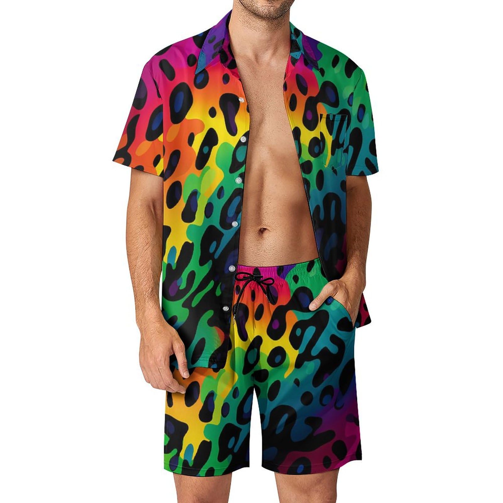 Mens Fashion Clothes - Летний комплект мужской одежды с геометрическим