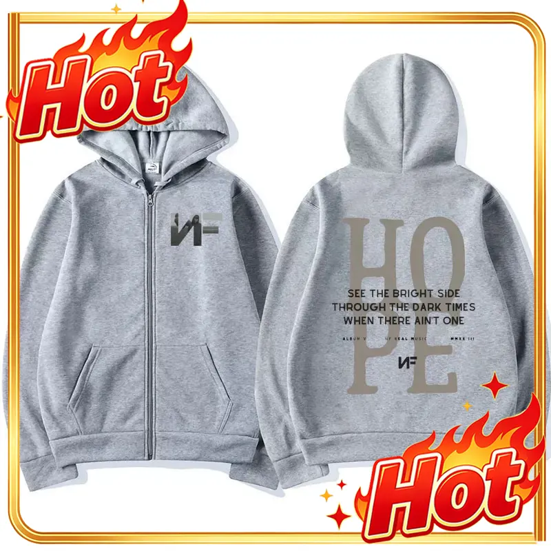 Mens Fashion Zip Up Hoodies - Худи на молнии с треклистом рэпера