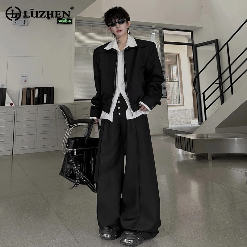 Mens Fashion Clothes - LUZHEN 2026 Осенние рубашки с двойным