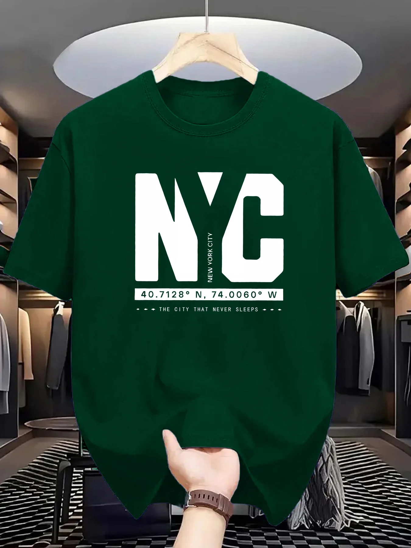 Men'S Fashion New York - Мужская летняя модная повседневная свободная футболка