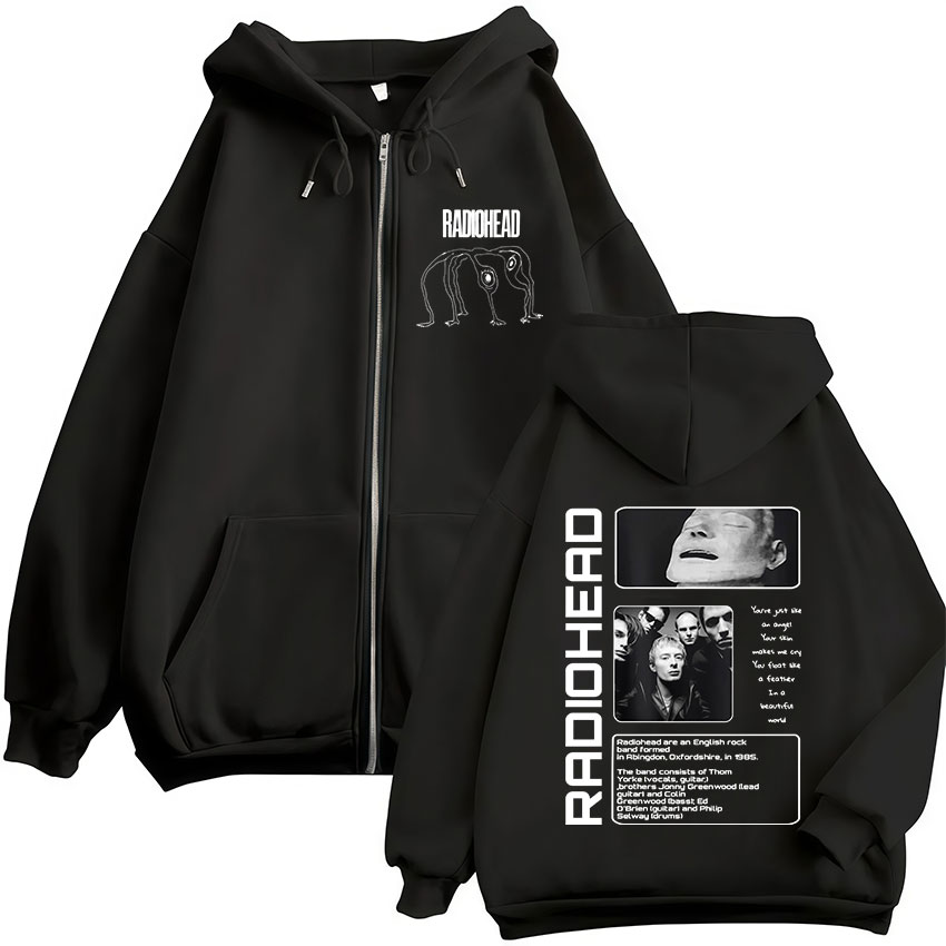 Mens Fashion Zip Up Hoodies - Рок-группа Radiohead The Bends Толстовки на