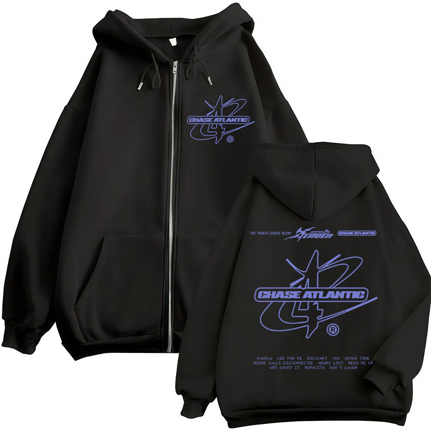 Худи на молнии с принтом Rock  – обзор и цена Mens Fashion Zip Up Hoodies