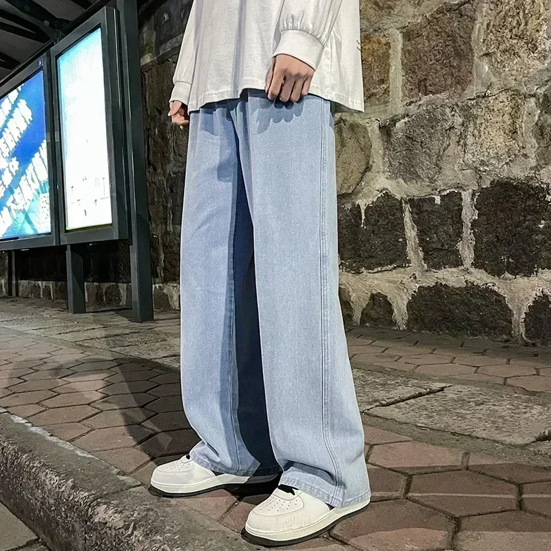 Корейский стиль, уличная мода, – обзор и цена Men'S Fashion Grey Jeans