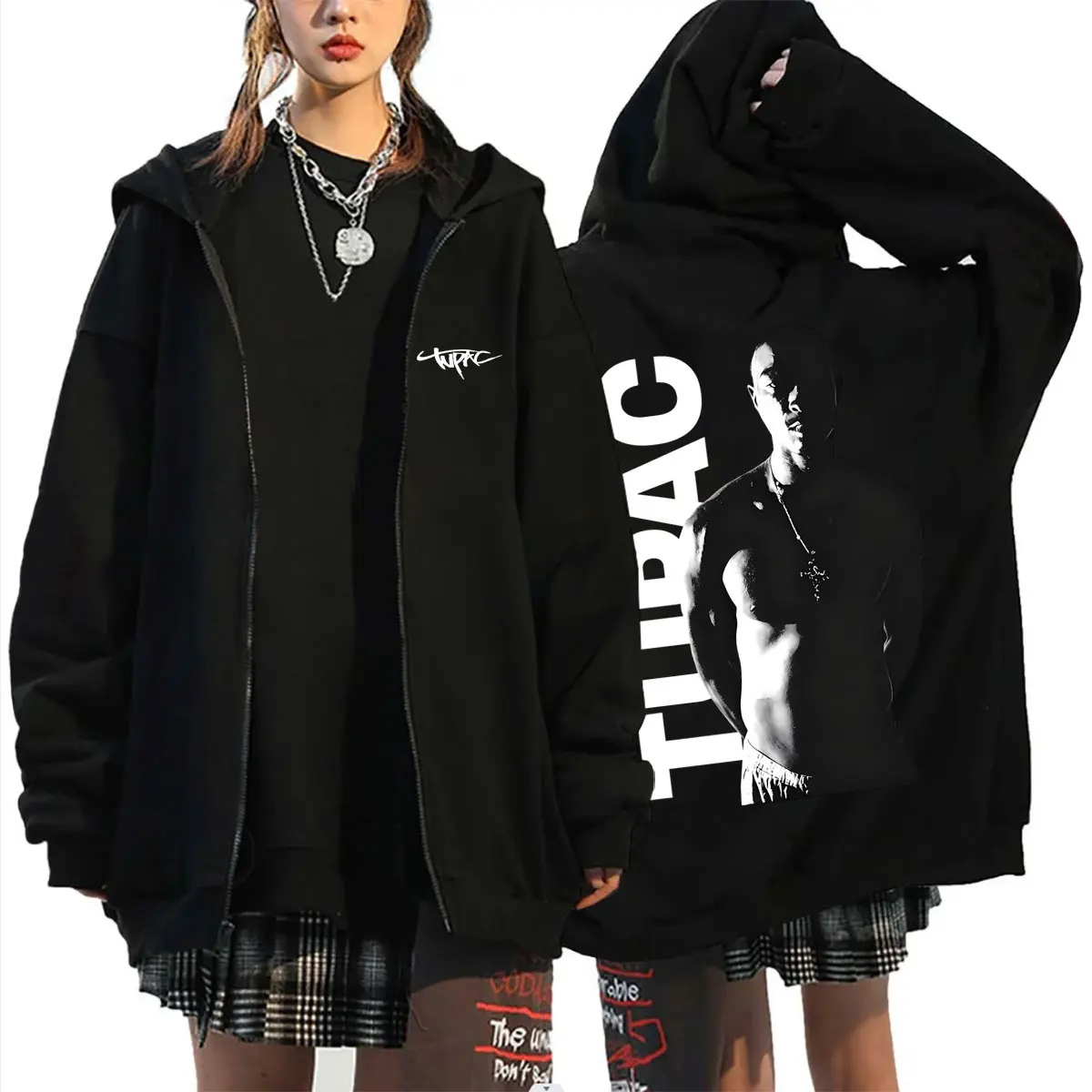 Репер Тупак 2pac, толстовка на – обзор и цена Mens Fashion Zip Up Hoodies